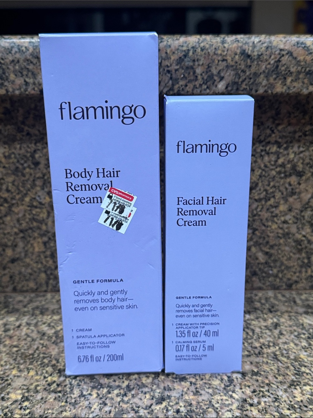 Flamingo Lavender Body & Facial Hair Removal Cream Duo